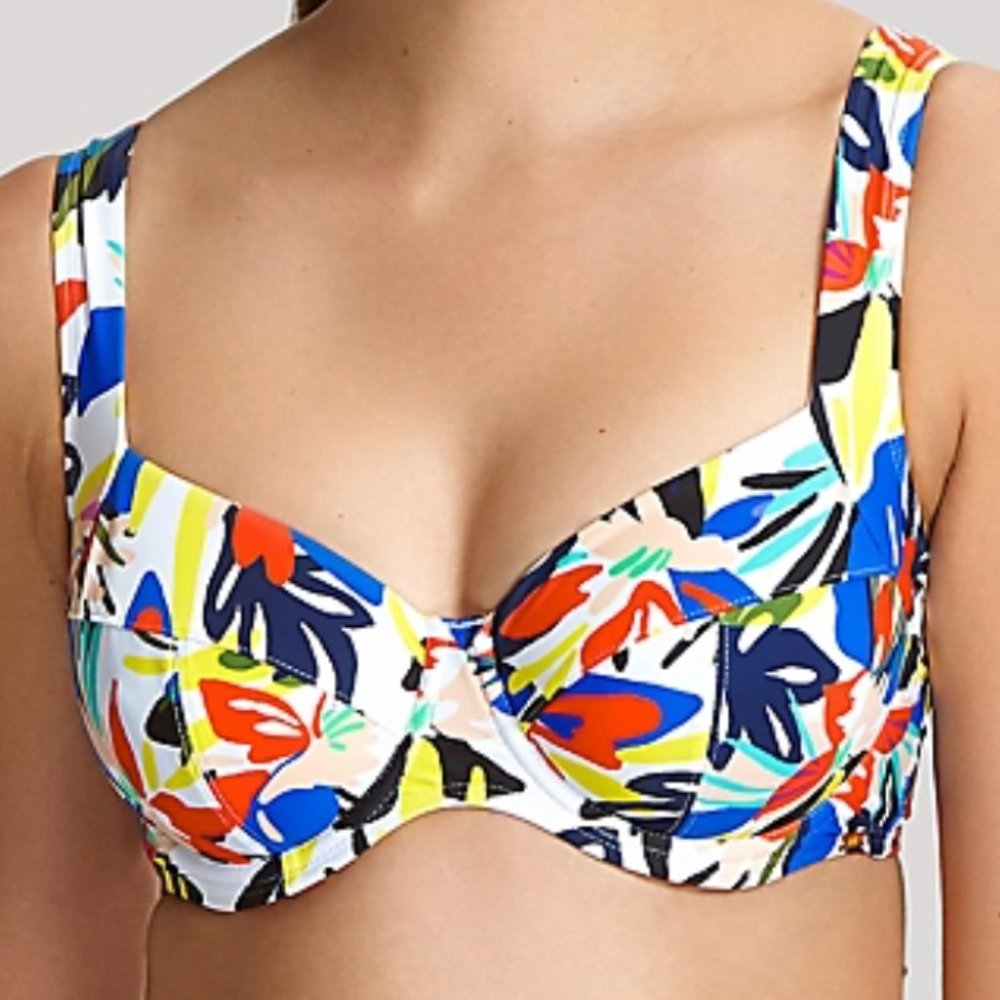 Panache Anya Riva Print Full Cup Bikini Top and Gathered Bikini Bottom